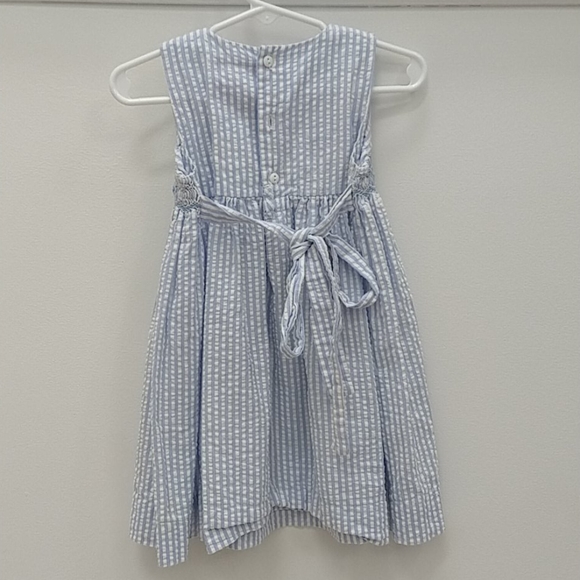 Smocked seersucker dress - Picture 4 of 4